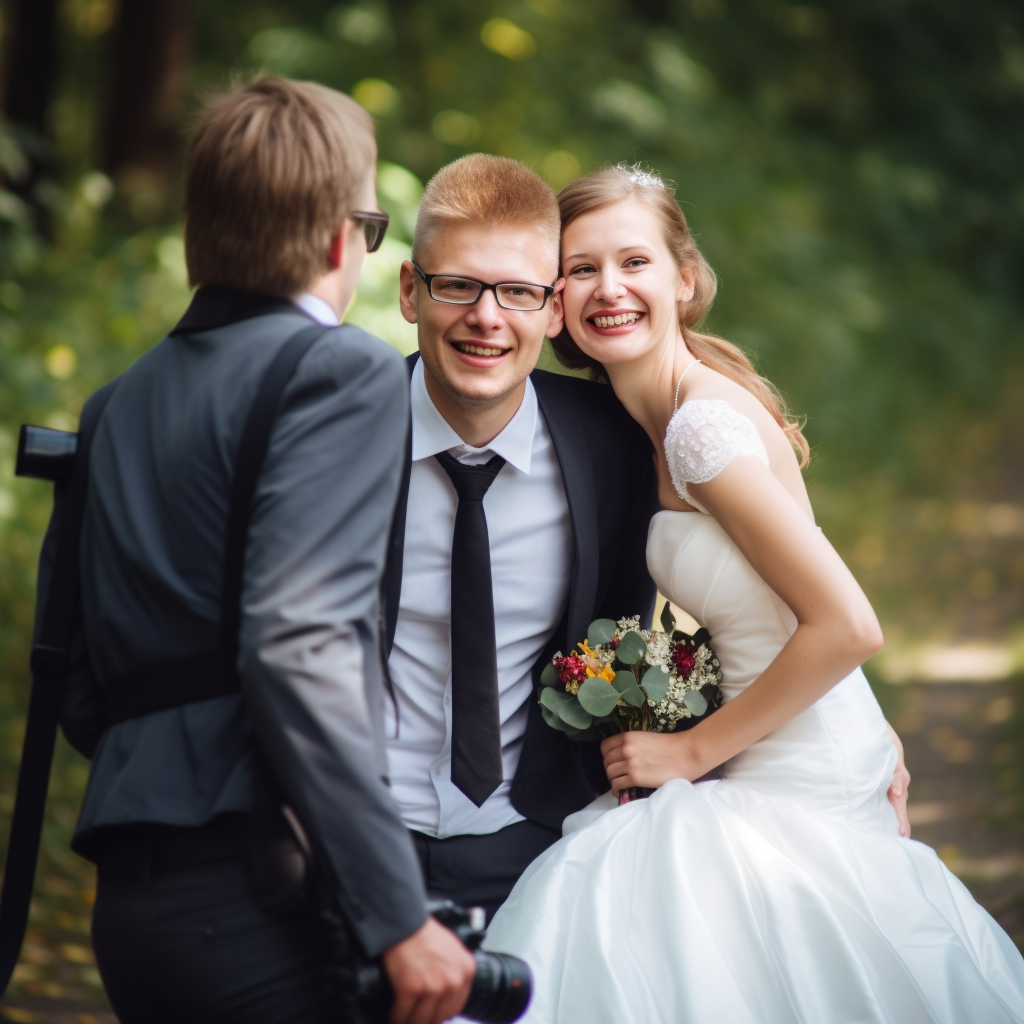 photographer taking wedding photos